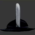 Cute Black Hat With Soft White Rabbit Ears And Pink Inner Lining
