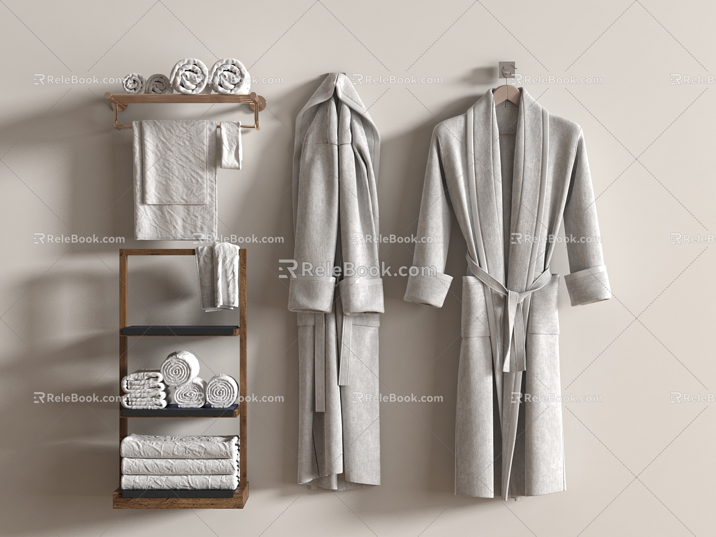 Bathrobe Towel 3d model