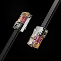 High Quality Ethernet Cable With Transparent RJ45 Connectors And Colorful Wires