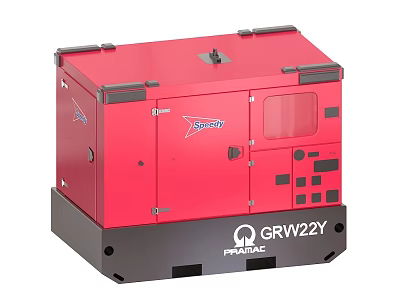 Red Speedway Industrial Equipment GRW22Y Model With Progress Control Panel Design 3d model