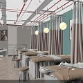 Elegant Luxury Beauty Hair Salon Interior With Comfortable Seats And Styling Stations