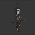 Black And Orange Cruiser Motorcycle With Modern Design Black Seat And Stylish Wheels