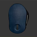 Blue Textured Computer Mouse With Scroll Wheel Ergonomic Design And Gray Base