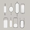 Modern Decorative Mirrors with Various Shapes and Metal Frames for Home Interior Design