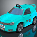Blue Electric Toy Car Sparkle Car for Kids with Silver Wheels Fun Design