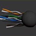 High Quality CAT 6 UTP Cable With 24 AWG 4PR Colorful Wires