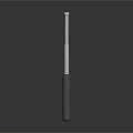 Silver Long Cylindrical Metal Equipment Tool With Slim Top And Thicker Base Sections
