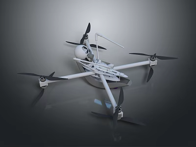 High Performance Quadcopter Drone With Rotors Camera Sensor And Lightweight Frame 3d model