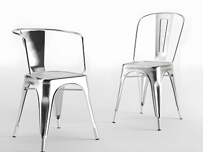 Modern Leisure Chairs With Sleek Metal Frame And Contemporary Minimalist Design 3d model