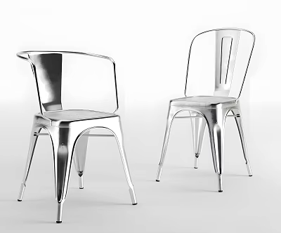 Modern Leisure Chairs With Sleek Metal Frame And Contemporary Minimalist Design 3d model