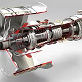 modern engine 3d model