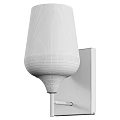 Modern Wall Light With Transparent Glass Shade Visible Bulb And Black Base