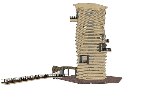 Modern Watchtower 3d model