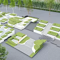 Modern Steps Landscape Park Steps Square Steps Gradient Steps Gradient Steps Sinking Steps 3d model