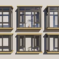 Modern aluminum alloy bay window broken bridge aluminum casement window casement window sliding window balcony corner window floor-to-ceiling window 3d model