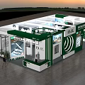 HX STEEL Metal Products Exhibition Booth With Display Frames And Company Signage