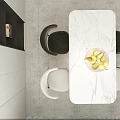 Modern Dining Living Room Interior With Sofa Dining Table Pendant Light And Wall Art