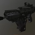 Modern Black Tactical Rifle With Scope Rail System And Ergonomic Design