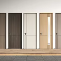 Modern Hinged Doors With Various Colors Materials And Designs For Interior Use 3d model