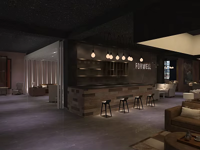 Elegant Modern Kitchen Interior With Marble Island Stylish Cabinets And Pendant Lights 3d model
