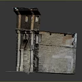 Historic Arch Structure With Stone Brick Walls Tile Roof And Carved Windows