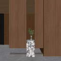 Middle ancient partition wall 3d model