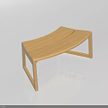 Light Wood Double Sofa with Curved Modern Design and Sturdy Wooden Legs