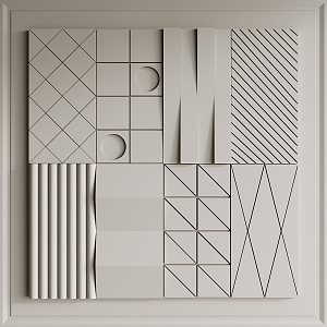 Modern wall panel 3d model