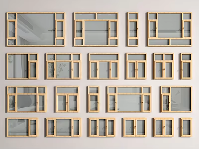 Window casement window balcony window floor-to-ceiling window aluminum alloy window sliding window 3d model