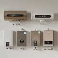Various Wall Mounted Water Heaters And Electrical Appliances 3d model