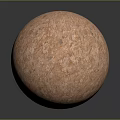 Rough Textured Wood Stone Sphere Featuring Natural Brown Color and Decorative Design