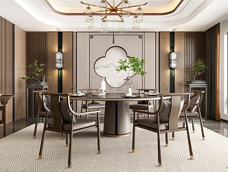 New Chinese Restaurant Room 3d model