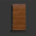 Vintage Wooden Radio Speaker With Curved Design Classic Grille And Retro Appearance
