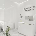Beauty Hair Salon Modern Interior Design With Comfortable Sofa Green Plants And Product