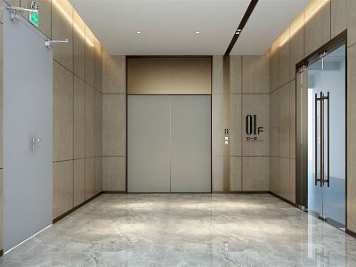 modern elevator hall model