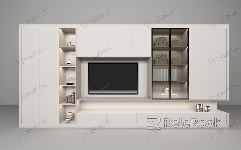 Modern TV Background Cabinet model