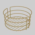 Elegant Gold Metal Multi Tiered Kitchen Storage Rack For Organizing Utensils