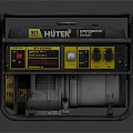 HUTER Portable Generator With Black And Yellow Design Metal Frame And Control Panel
