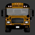 Modern school bus Public school bus 3d model