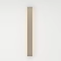 Sleek Elongated Wall Lamp With Vertical Stripes On White Background Wall