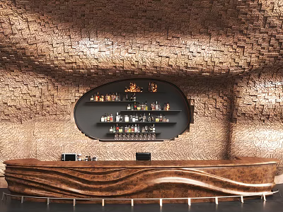 Modern Bar Counter 3d model