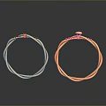 Golden Twisted Hoop Earrings With Pink Gemstone For Daily Wear Accessories