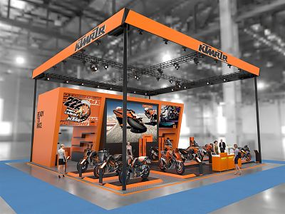 Modern Exhibition Chongqing Motorcycle Exhibition 3d model