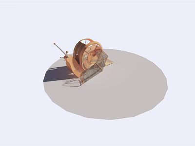 Snail Shaped Playground Equipment With Slide Seat And Metal Frame For Kids Outdoor Activity 3d model