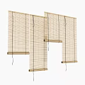 Natural Bamboo Blinds With Adjustable Slats Light Filtering For Modern Home Interior