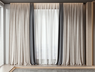 Modern Curtains 3d model