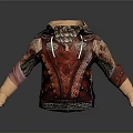 Stylish Red And Gold Decorative Hoodie With Intricate Patterned Design