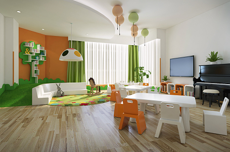 Modern Kindergarten 3d model