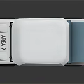 White Golf Cart With Blue Seats White Roof And Sleek Modern Design