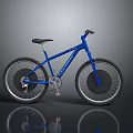 Blue Extreme Mountain Bike with Black Seat Large Wheels and Sturdy Frame